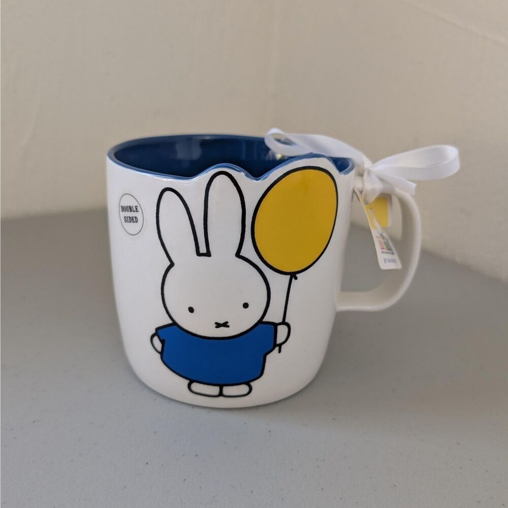 Magenta Miffy Bunny Coffee Mug White